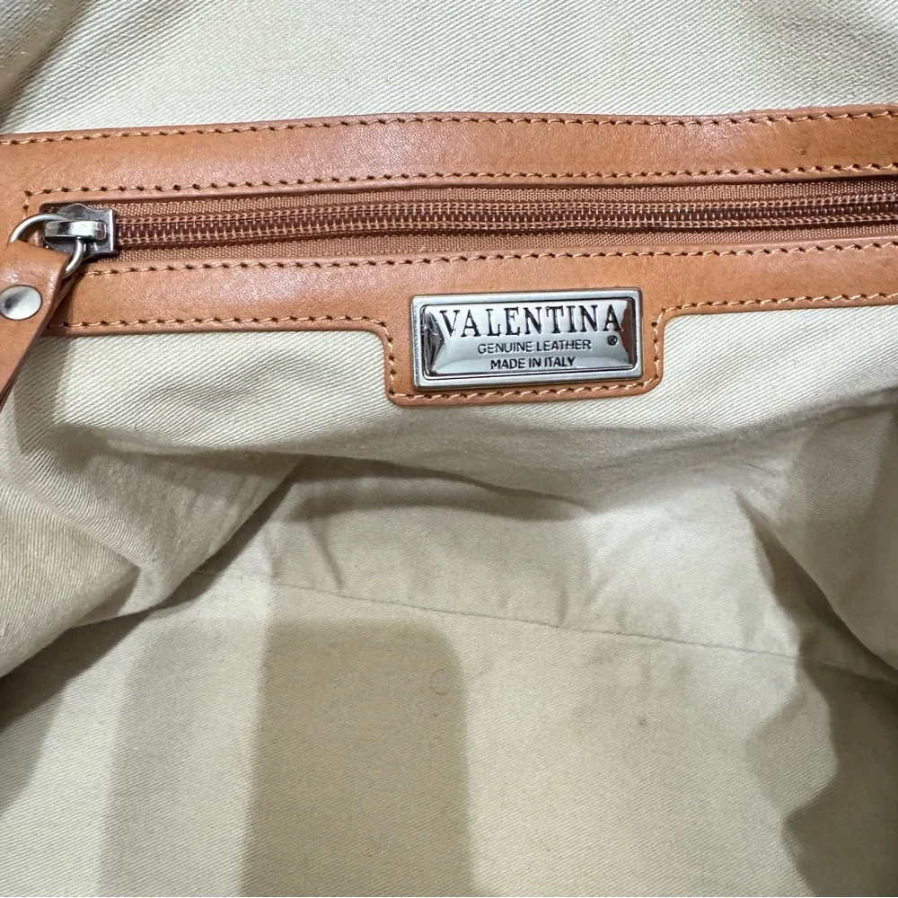 Valentina Orange Ostrich Embossed Leather Satchel‎ Crossbody Bag Top Handle